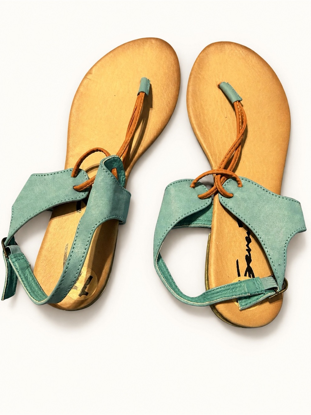 Women’s Teal Strappy Sandals - Casual Summer Comfort